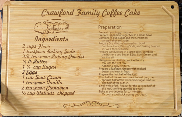 Custom Laser Etched Cutting Boards